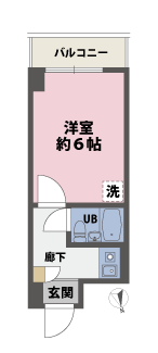 1Kの間取図